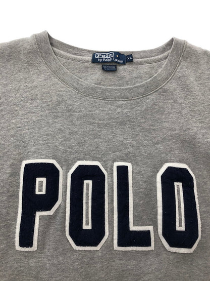 【中古品】【メンズ】 POLO RALPH LAUREN ポロ・ラルフローレン BIG LOGO WAPPEN SWEAT ビッグ ロゴ スウェット 146-261003-na-07-tagh サイズ：XL カラー：グレー 万代Net店