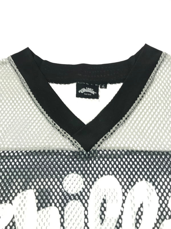 【中古品】【メンズ】 CHILLIN' チリン FOOTBALL MESH JERSEY フットボール メッシュ ジャージ 142-261009-ty-10-tagh サイズ：XL カラー：ホワイト/ブラック 万代Net店