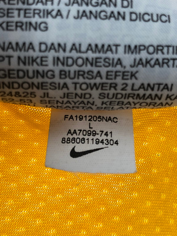 【中古品】【メンズ】 NIKE ナイキ LAKERS GAME SHIRT AA7099-741 レイカーズ ゲームシャツ 148-261003-na-01-tagh サイズ：L カラー：イエロー 万代Net店