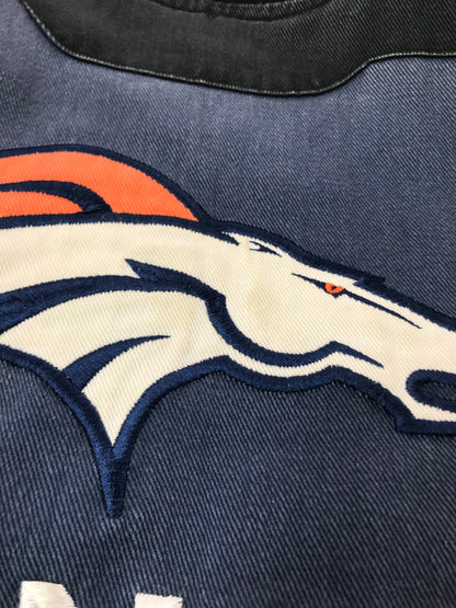 【現状渡し品】【メンズ】 NFL ナショナル・フットボール・リーグ BRONCOS RACING JACKET ブロンコス レーシング ジャケット アウター 146-261002-rt-09-tagh サイズ：XL カラー：ネイビー/BLACK 万代Net店