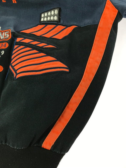 【現状渡し品】【メンズ】 NFL ナショナル・フットボール・リーグ BRONCOS RACING JACKET ブロンコス レーシング ジャケット アウター 146-261002-rt-09-tagh サイズ：XL カラー：ネイビー/BLACK 万代Net店