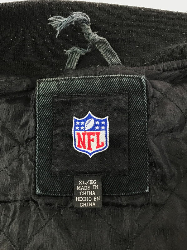【現状渡し品】【メンズ】 NFL ナショナル・フットボール・リーグ BRONCOS RACING JACKET ブロンコス レーシング ジャケット アウター 146-261002-rt-09-tagh サイズ：XL カラー：ネイビー/BLACK 万代Net店
