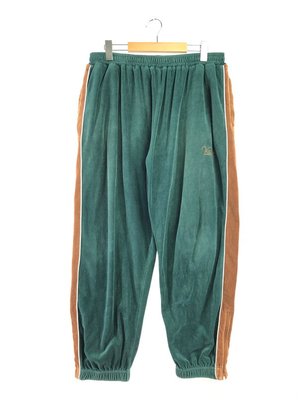【現状渡し品】【メンズ】 KEBOZ ケボズ VELOUR TRACK PANTS ベロア トラック パンツ 153-261010-ty-19-tagh サイズ：L カラー：グリーン 万代Net店