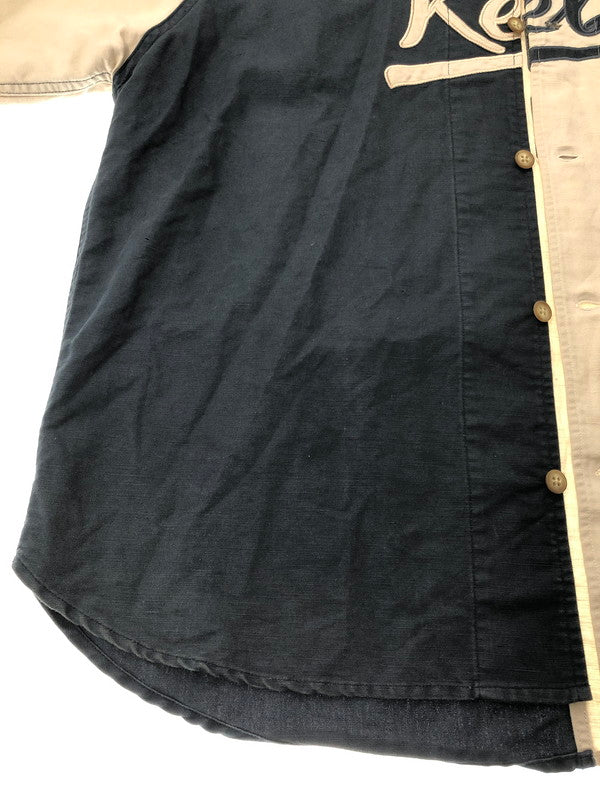 【中古品】【メンズ】 KEBOZ ケボズ ×FREAK'S STORE フリークスストア BASEBALL SHIRT 212-1025 ベースボールシャツ 半袖シャツ 142-261003-na-02-tagh サイズ：L カラー：ベージュ/ネイビー 万代Net店