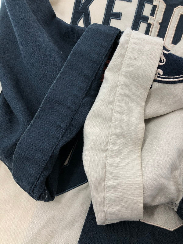 【中古品】【メンズ】 KEBOZ ケボズ ×FREAK'S STORE フリークスストア BASEBALL SHIRT 212-1025 ベースボールシャツ 半袖シャツ 142-261003-na-02-tagh サイズ：L カラー：ベージュ/ネイビー 万代Net店