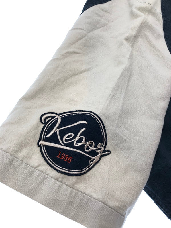 【中古品】【メンズ】 KEBOZ ケボズ ×FREAK'S STORE フリークスストア BASEBALL SHIRT 212-1025 ベースボールシャツ 半袖シャツ 142-261003-na-02-tagh サイズ：L カラー：ベージュ/ネイビー 万代Net店