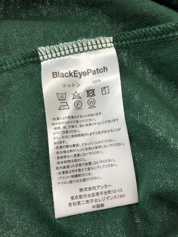 【現状渡し品】【メンズ】 BLACK EYE PATCH ブラックアイパッチ ALL CITY BLACK LETTER L/S TEE ロゴ Tシャツ 長袖Tシャツ 142-261003-na-04-tagh サイズ：XL カラー：グリーン 万代Net店
