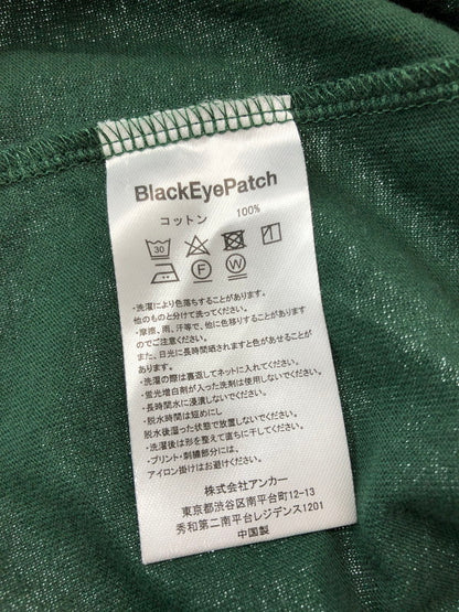 【現状渡し品】【メンズ】 BLACK EYE PATCH ブラックアイパッチ ALL CITY BLACK LETTER L/S TEE ロゴ Tシャツ 長袖Tシャツ 142-261003-na-04-tagh サイズ：XL カラー：グリーン 万代Net店