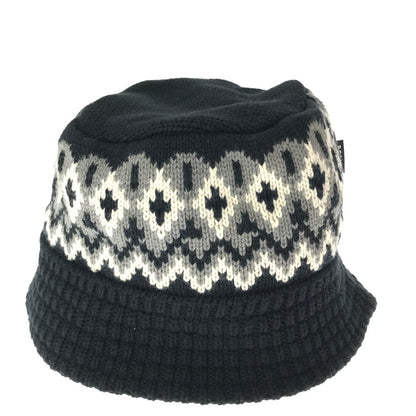 【中古品】【メンズ】 BEAMS ビームス JACQUARD KNIT BUCKET HAT 11-41-0142-428-204141 ジャカード ニット バケット ハット 帽子 185-261023-ty-15-tagh カラー：ブラック 万代Net店