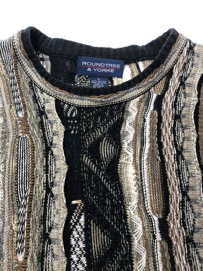 【中古品】【メンズ】 ROUNDTREE&YORKE ラウンドツリーアンドヨーク 3D KNIT SWEATER ニット セーター 146-261003-na-09-tagh サイズ：L カラー：マルチカラー 万代Net店