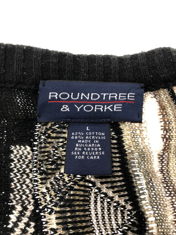 【中古品】【メンズ】 ROUNDTREE&YORKE ラウンドツリーアンドヨーク 3D KNIT SWEATER ニット セーター 146-261003-na-09-tagh サイズ：L カラー：マルチカラー 万代Net店
