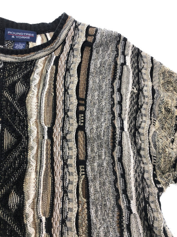 【中古品】【メンズ】 ROUNDTREE&YORKE ラウンドツリーアンドヨーク 3D KNIT SWEATER ニット セーター 146-261003-na-09-tagh サイズ：L カラー：マルチカラー 万代Net店