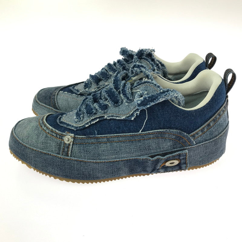 【中古品】【メンズ】 LOEWE ロエベ DECONSTRUCTED DENIM SNEAKERS イタリア製 デコンストラクテッド デニム スニーカー 靴 183-261003-na-17-tagh サイズ：42 カラー：インディゴ 万代Net店