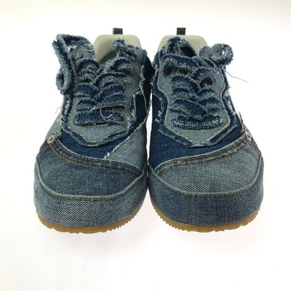 【中古品】【メンズ】 LOEWE ロエベ DECONSTRUCTED DENIM SNEAKERS イタリア製 デコンストラクテッド デニム スニーカー 靴 183-261003-na-17-tagh サイズ：42 カラー：インディゴ 万代Net店