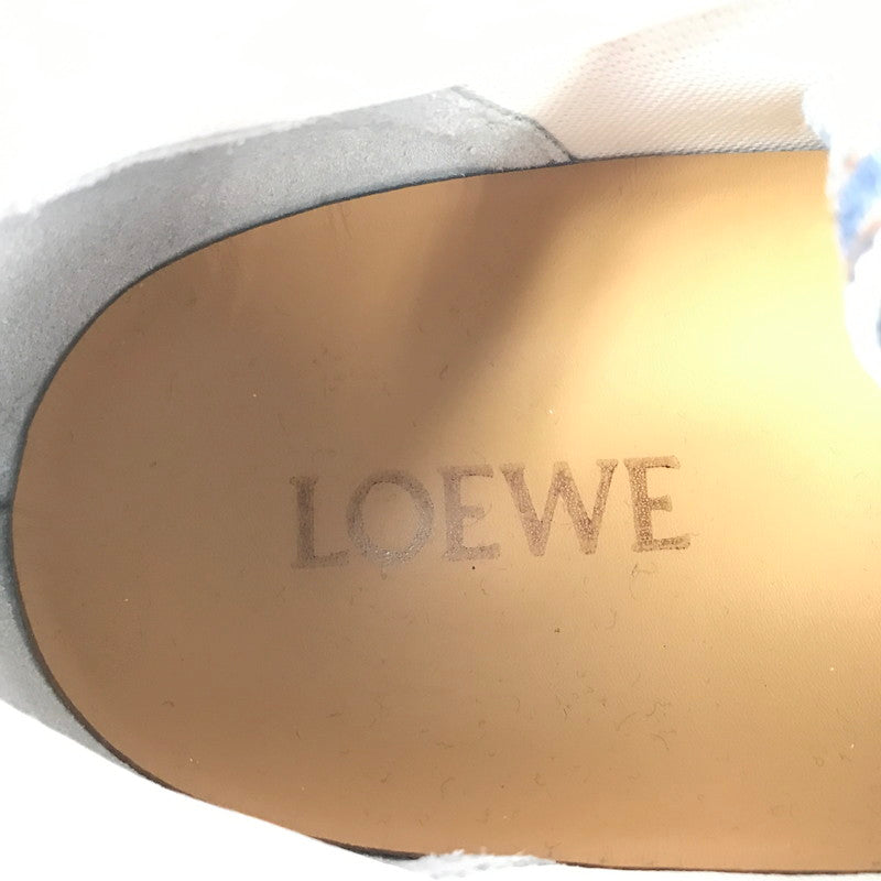 【中古品】【メンズ】 LOEWE ロエベ DECONSTRUCTED DENIM SNEAKERS イタリア製 デコンストラクテッド デニム スニーカー 靴 183-261003-na-17-tagh サイズ：42 カラー：インディゴ 万代Net店