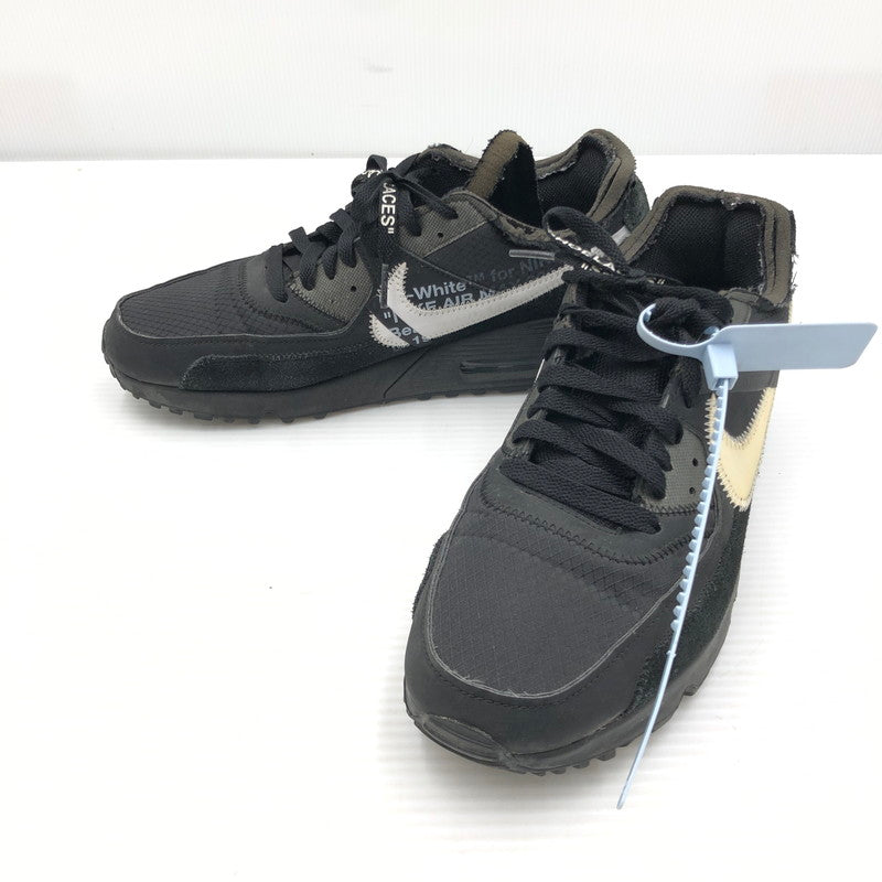 【中古品】【メンズ】 NIKE ナイキ×OFF-WHITE オフホワイト AIR MAX 90 AA7293-001 エアマックス 90 スニーカー 靴 160-261005-na-44-tagh サイズ：27cm US 9 カラー：BLACK/BLACK-CONE-WHITE 万代Net店