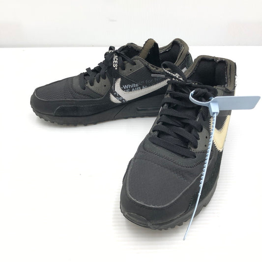 【中古品】【メンズ】 NIKE ナイキ×OFF-WHITE オフホワイト AIR MAX 90 AA7293-001 エアマックス 90 スニーカー 靴 160-261005-na-44-tagh サイズ：27cm US 9 カラー：BLACK/BLACK-CONE-WHITE 万代Net店