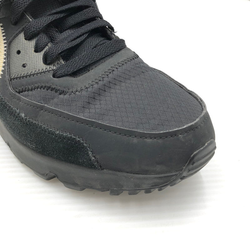 【中古品】【メンズ】 NIKE ナイキ×OFF-WHITE オフホワイト AIR MAX 90 AA7293-001 エアマックス 90 スニーカー 靴 160-261005-na-44-tagh サイズ：27cm US 9 カラー：BLACK/BLACK-CONE-WHITE 万代Net店