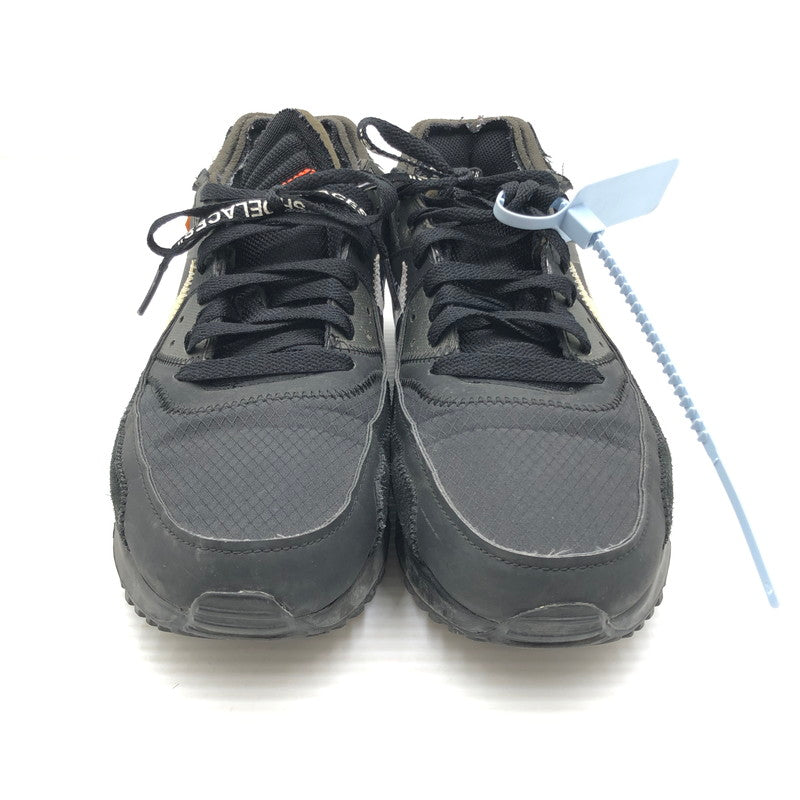 【中古品】【メンズ】 NIKE ナイキ×OFF-WHITE オフホワイト AIR MAX 90 AA7293-001 エアマックス 90 スニーカー 靴 160-261005-na-44-tagh サイズ：27cm US 9 カラー：BLACK/BLACK-CONE-WHITE 万代Net店