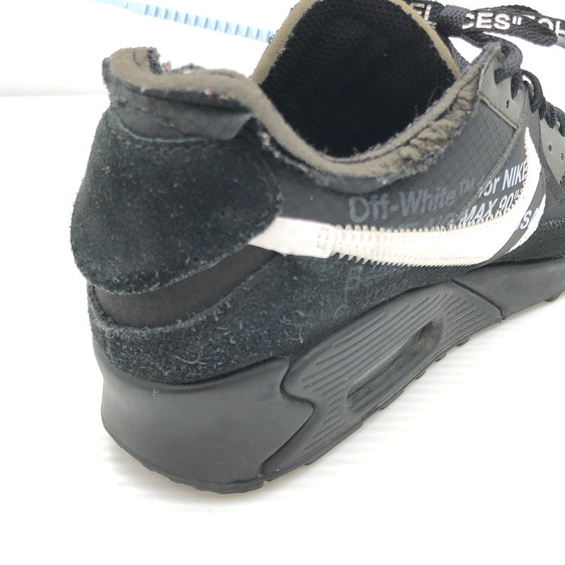 【中古品】【メンズ】 NIKE ナイキ×OFF-WHITE オフホワイト AIR MAX 90 AA7293-001 エアマックス 90 スニーカー 靴 160-261005-na-44-tagh サイズ：27cm US 9 カラー：BLACK/BLACK-CONE-WHITE 万代Net店