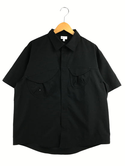 【中古美品】【メンズ】 GOLDWIN 0 ゴールドウィン ゼロ SS ASYMMETRIC CAMP SHIRT BLACK GZ55103 アシンメトリック キャンプシャツ 半袖シャツ トップス 144-261002-rt-03-tagh サイズ：2 カラー：ブラック 万代Net店