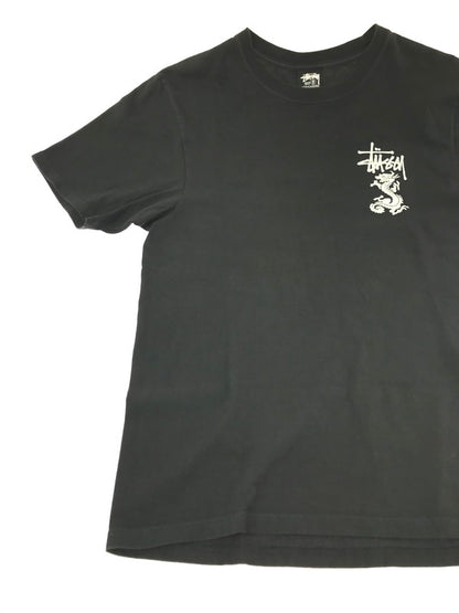 【中古品】【メンズ】 STUSSY ステューシー DOUBLE DRAGON PIGMENT DYED S/S TEE 1905113 ダブル ドラゴン ピグメント ダイド S/S Ｔシャツ 142-261009-ty-16-tagh サイズ：S カラー：ブラック 万代Net店