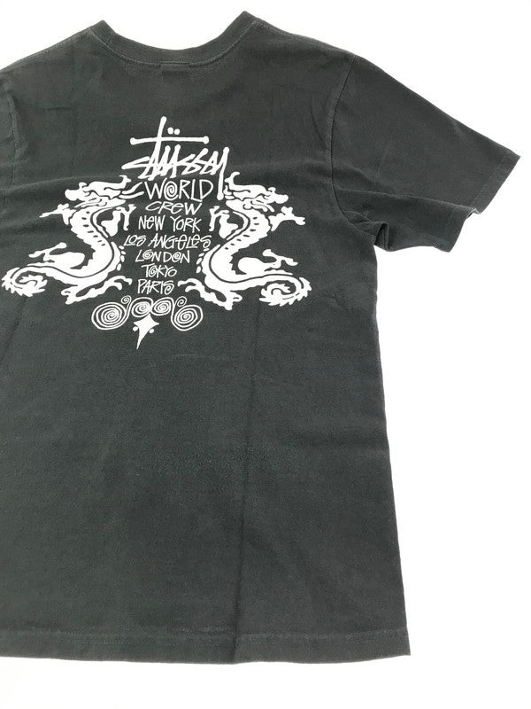 【中古品】【メンズ】 STUSSY ステューシー DOUBLE DRAGON PIGMENT DYED S/S TEE 1905113 ダブル ドラゴン ピグメント ダイド S/S Ｔシャツ 142-261009-ty-16-tagh サイズ：S カラー：ブラック 万代Net店