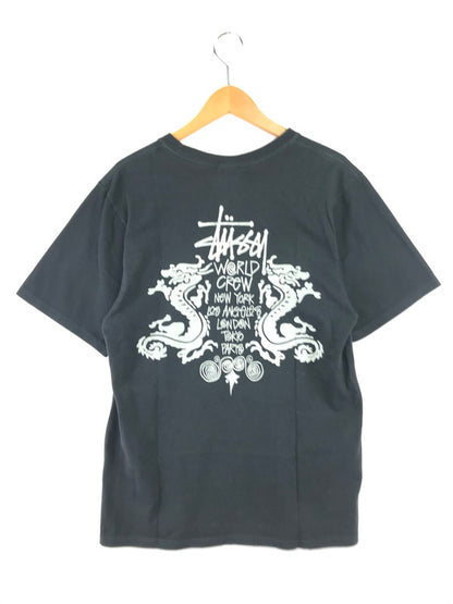 【中古品】【メンズ】 STUSSY ステューシー DOUBLE DRAGON PIGMENT DYED S/S TEE 1905113 ダブル ドラゴン ピグメント ダイド S/S Ｔシャツ 142-261009-ty-16-tagh サイズ：S カラー：ブラック 万代Net店