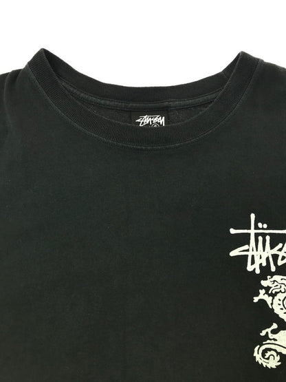 【中古品】【メンズ】 STUSSY ステューシー DOUBLE DRAGON PIGMENT DYED S/S TEE 1905113 ダブル ドラゴン ピグメント ダイド S/S Ｔシャツ 142-261009-ty-16-tagh サイズ：S カラー：ブラック 万代Net店