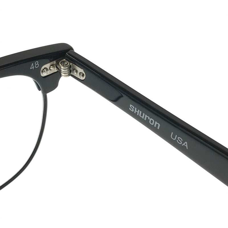 【中古品】【メンズ】 SHURON シュロン RONSIR ロンサー 眼鏡 アイウェア アクセサリー 203-261007-na-05-tagh サイズ：48□22 カラー：ブラック 万代Net店