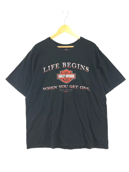 【中古品】【メンズ】 HARLEY DAVIDSON ハーレーダビッドソン 00'S ARKANSAS S/S TEE USA製 2000年代 アーカンソー S/S Ｔシャツ 146-261009-ty-18-tagh サイズ：XL カラー：ブラック 万代Net店