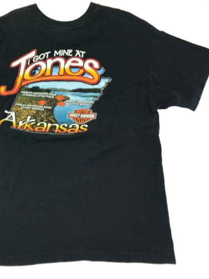 【中古品】【メンズ】 HARLEY DAVIDSON ハーレーダビッドソン 00'S ARKANSAS S/S TEE USA製 2000年代 アーカンソー S/S Ｔシャツ 146-261009-ty-18-tagh サイズ：XL カラー：ブラック 万代Net店