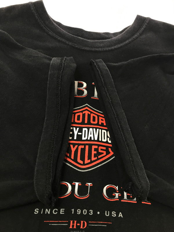 【中古品】【メンズ】 HARLEY DAVIDSON ハーレーダビッドソン 00'S ARKANSAS S/S TEE USA製 2000年代 アーカンソー S/S Ｔシャツ 146-261009-ty-18-tagh サイズ：XL カラー：ブラック 万代Net店