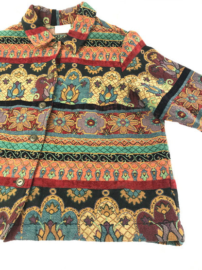 【中古品】【メンズ】 STUDIO WORKS スタジオ ワークス TAPESTRY JACKET FLOWER タペストリー ジャケット フラワー アウター 146-261009-ty-19-tagh サイズ：1X カラー：レッド/ブルー 万代Net店