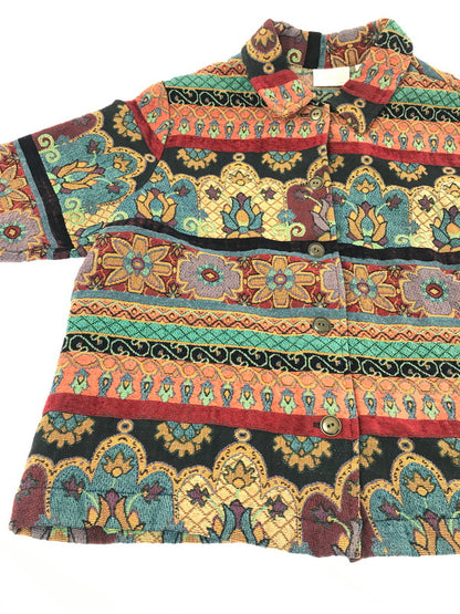 【中古品】【メンズ】 STUDIO WORKS スタジオ ワークス TAPESTRY JACKET FLOWER タペストリー ジャケット フラワー アウター 146-261009-ty-19-tagh サイズ：1X カラー：レッド/ブルー 万代Net店