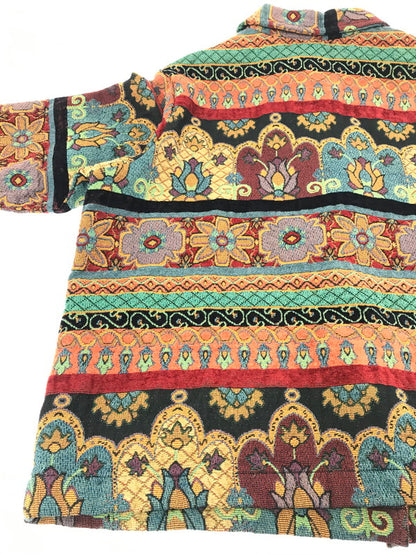 【中古品】【メンズ】 STUDIO WORKS スタジオ ワークス TAPESTRY JACKET FLOWER タペストリー ジャケット フラワー アウター 146-261009-ty-19-tagh サイズ：1X カラー：レッド/ブルー 万代Net店