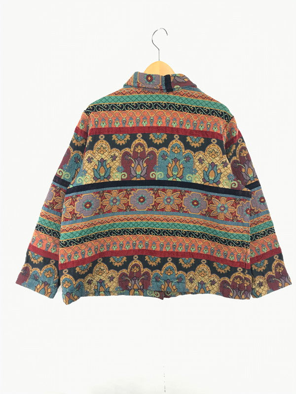 【中古品】【メンズ】 STUDIO WORKS スタジオ ワークス TAPESTRY JACKET FLOWER タペストリー ジャケット フラワー アウター 146-261009-ty-19-tagh サイズ：1X カラー：レッド/ブルー 万代Net店