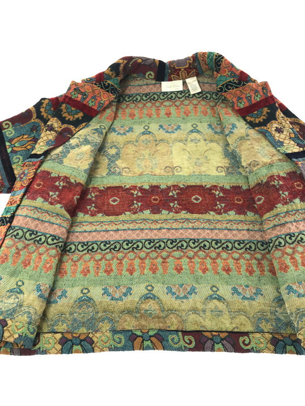 【中古品】【メンズ】 STUDIO WORKS スタジオ ワークス TAPESTRY JACKET FLOWER タペストリー ジャケット フラワー アウター 146-261009-ty-19-tagh サイズ：1X カラー：レッド/ブルー 万代Net店