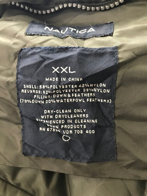 【現状渡し品】【メンズ】 NAUTICA ノーティカ REVERSIBLE DOWN JACKET リバーシブル ダウン ジャケット アウター 146-261009-ty-20-tagh サイズ：XXL カラー：カーキ 万代Net店