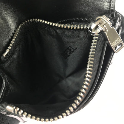 【中古品】【メンズ】 DIESEL ディーゼル ENAMEL MINI WALLET X10121 PR271 T8013 エナメル ミニ ウォレット 二つ折り財布 200-261013-na-29-tagh カラー：ブラック 万代Net店