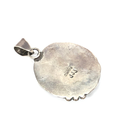 【中古品】【メンズ】 INDIAN JEWELRY インディアンジュエリー JJJ刻印 JEFF JEMES JR TURQUOISE STUMPWORK PENDANT TOP ターコイズ ペンダントトップ アクセサリー 191-261007-na-09-tagh カラー：シルバー 万代Net店