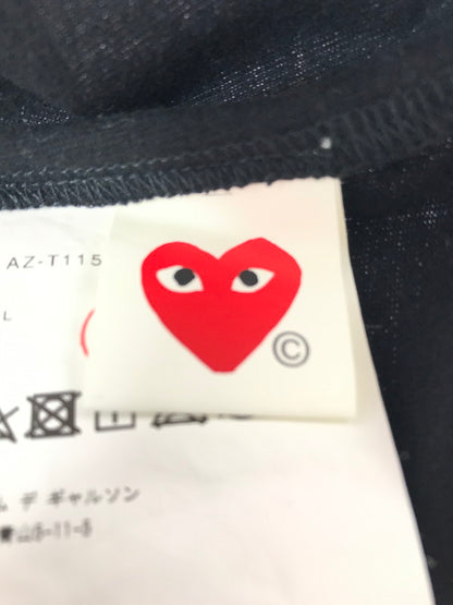 【中古品】【メンズ】 PLAY COMME DES GARCONS プレイコムデギャルソン S/S TEE AZ-T115 半袖 Ｔシャツ 140-261010-ty-01-tagh サイズ：L カラー：ブラック 万代Net店