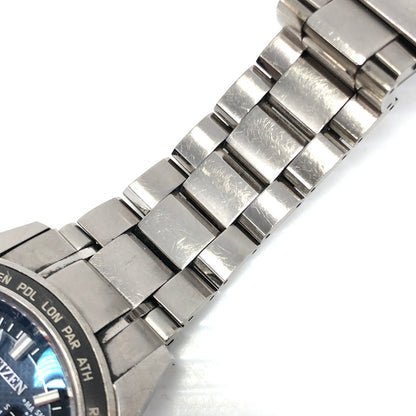 【現状渡し品】【メンズ】 CITIZEN シチズン ATTESA ECODRIVE H820-T021182 エコドライブ アテッサ 腕時計 197-261007-na-15-tagh カラー：シルバー/ネイビー 万代Net店