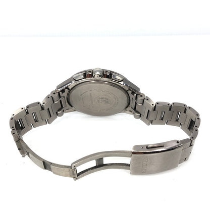 【現状渡し品】【メンズ】 CITIZEN シチズン ATTESA ECODRIVE H820-T021182 エコドライブ アテッサ 腕時計 197-261007-na-15-tagh カラー：シルバー/ネイビー 万代Net店