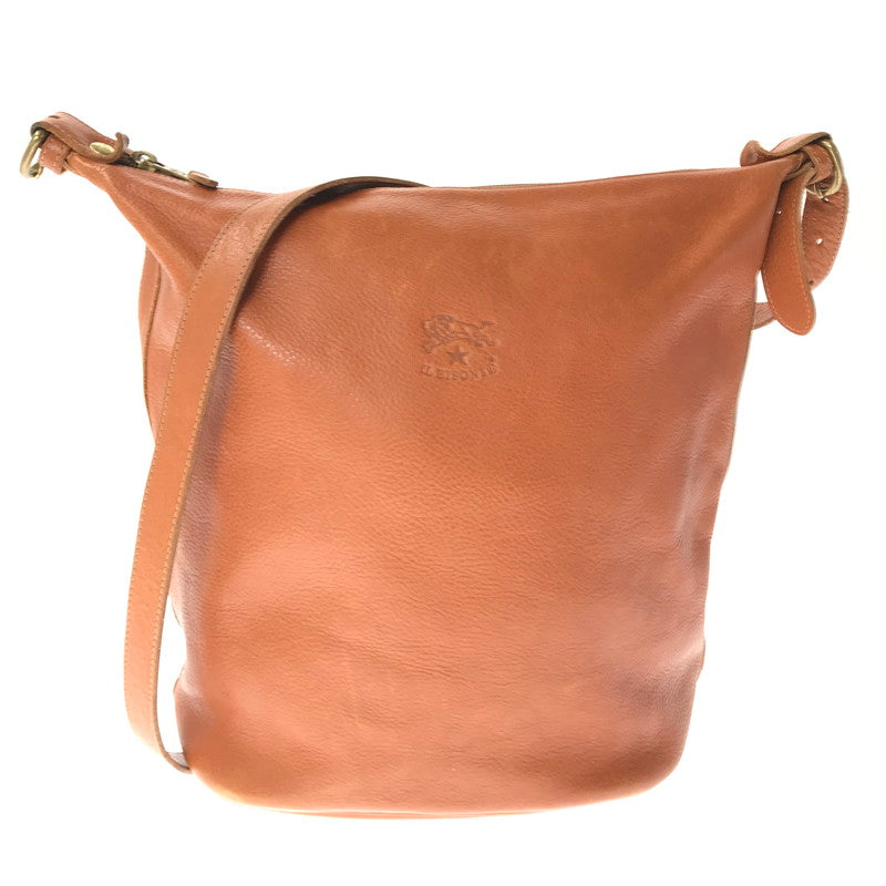 【中古品】【レディース】 ILBISONTE イル ビゾンテ SHOULDER BAG バケツ型 ショルダーバッグ カバン 188-261017-na-02-tagh カラー：キャメル 万代Net店