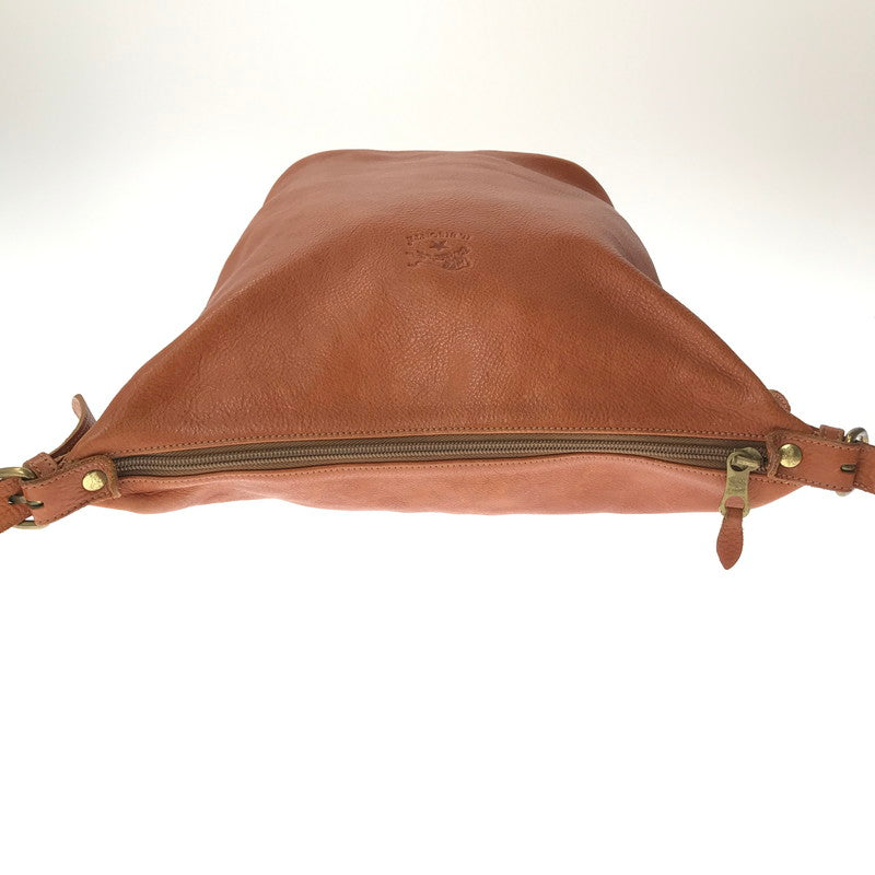 【中古品】【レディース】 ILBISONTE イル ビゾンテ SHOULDER BAG バケツ型 ショルダーバッグ カバン 188-261017-na-02-tagh カラー：キャメル 万代Net店