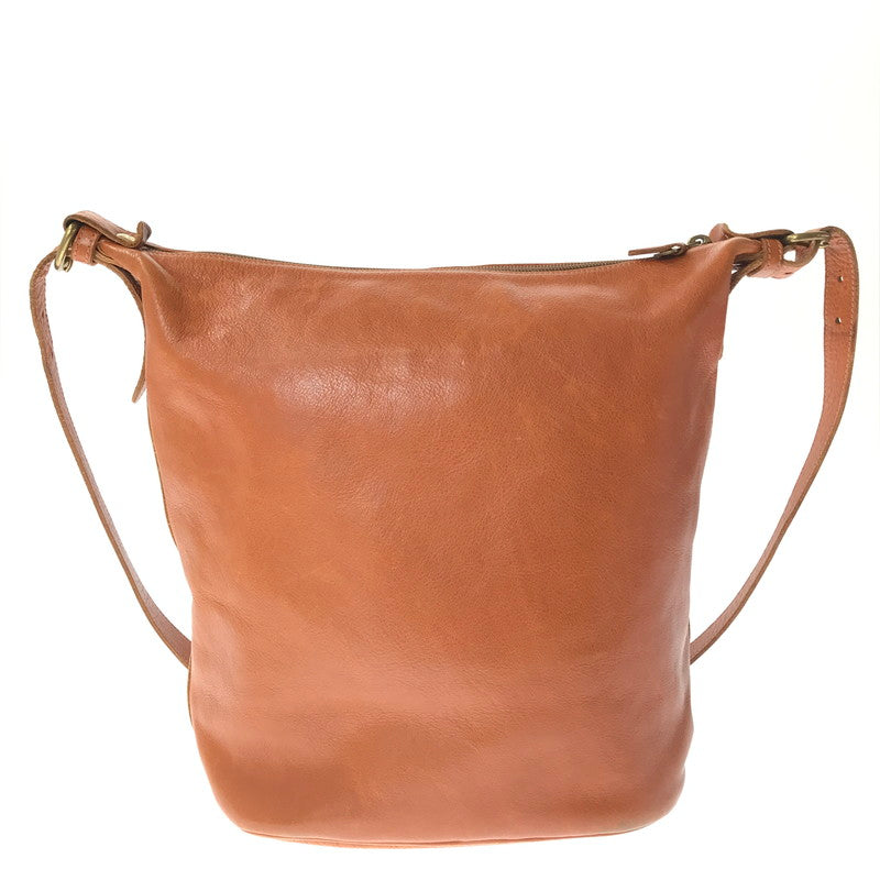 【中古品】【レディース】 ILBISONTE イル ビゾンテ SHOULDER BAG バケツ型 ショルダーバッグ カバン 188-261017-na-02-tagh カラー：キャメル 万代Net店