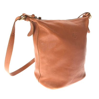 【中古品】【レディース】 ILBISONTE イル ビゾンテ SHOULDER BAG バケツ型 ショルダーバッグ カバン 188-261017-na-02-tagh カラー：キャメル 万代Net店