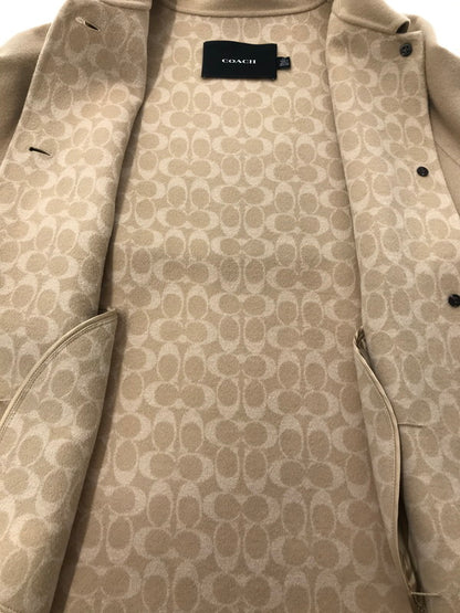 【中古品】【レディース】 COACH コーチ WOOL SWING COAT 11003658 ウール スイング コート アウター 183-261005-na-30-tagh サイズ：M/L カラー：ベージュ 万代Net店