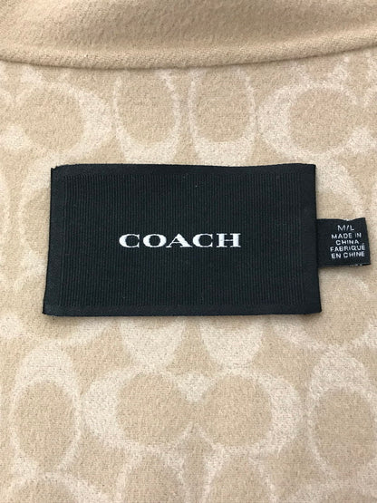 【中古品】【レディース】 COACH コーチ WOOL SWING COAT 11003658 ウール スイング コート アウター 183-261005-na-30-tagh サイズ：M/L カラー：ベージュ 万代Net店